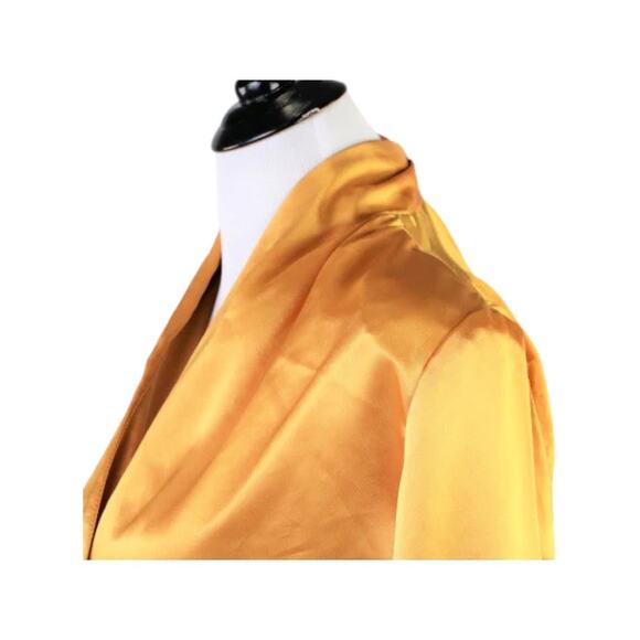 Vintage 80s Mustard Gold Blouse Large - Picture 5 of 6